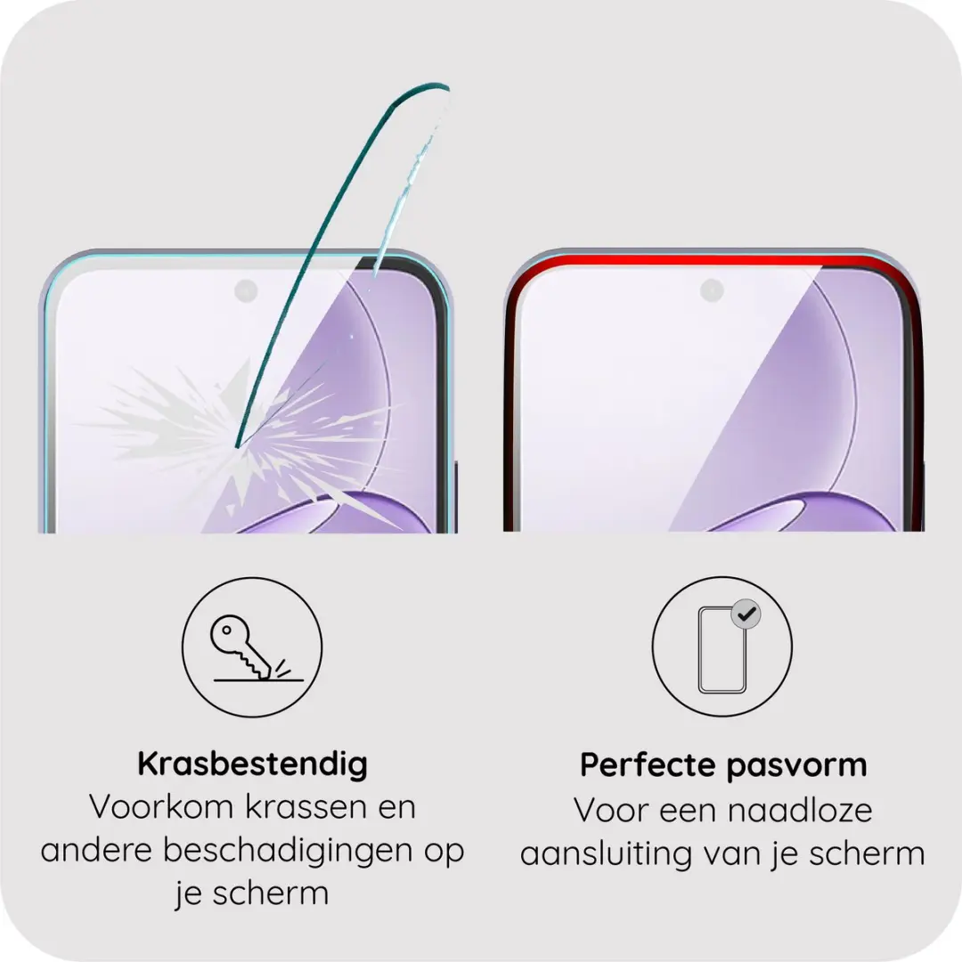 Just in Case Screenprotector Oppo A6X 5G - Gehard Glas - afbeelding 6 van 6