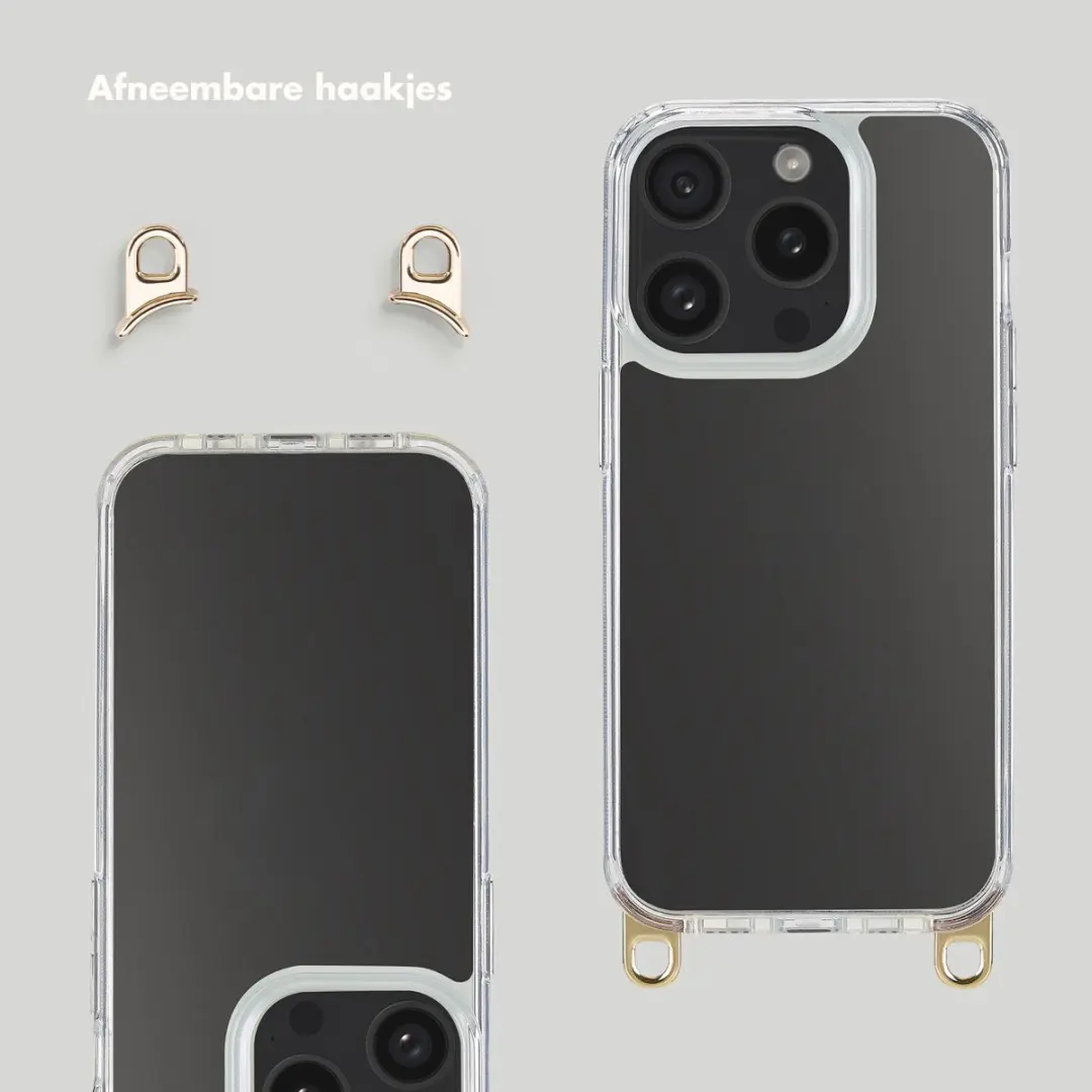 Selencia Transparant Hoesje iPhone 15 Pro - Roze