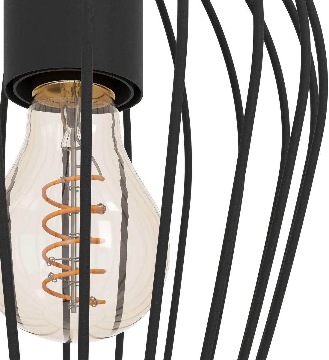 Eglo Newtown Hanglamp E27 - Ø16cm - Zwart