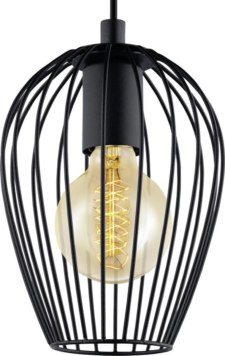 Eglo Newtown Hanglamp E27 - Ø16cm - Zwart