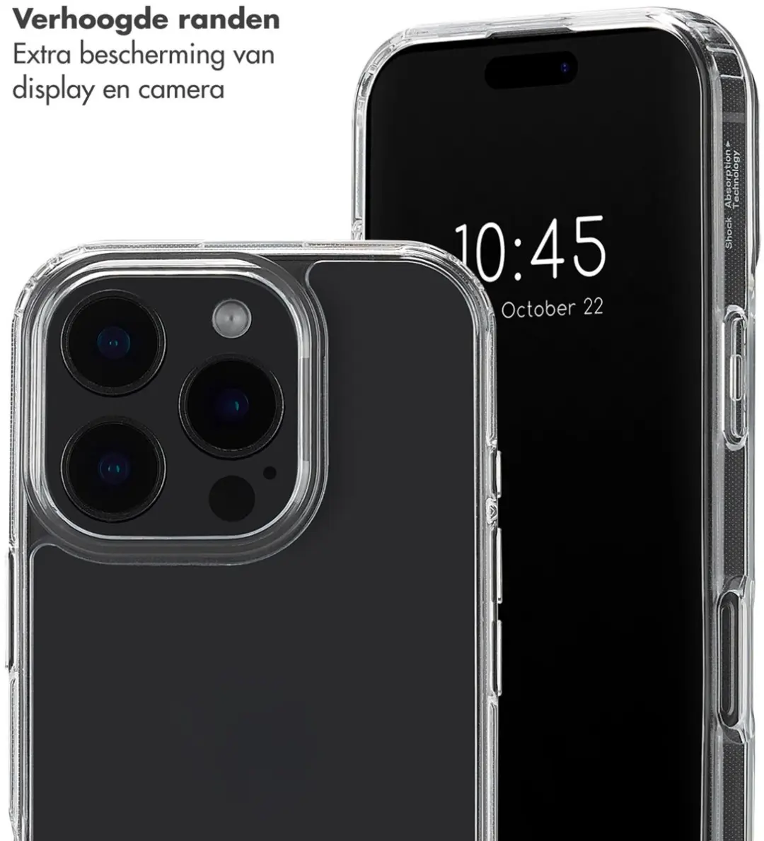 Selencia Transparant Hoesje iPhone 16 Pro Max - Roze