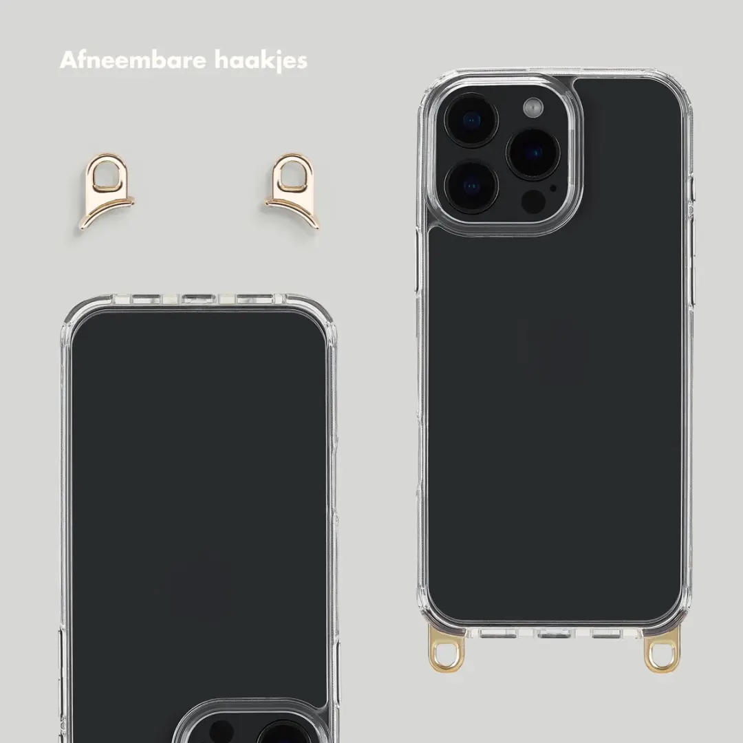 Selencia Transparant Hoesje iPhone 16 Pro Max - Bruin
