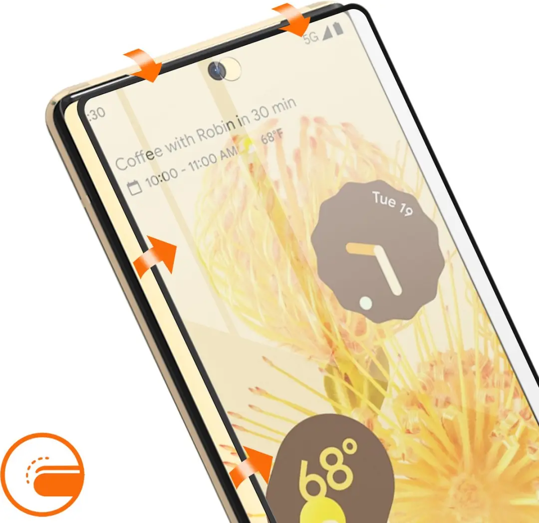 Imak Tempered Glass Screenprotector Google Pixel 6 Pro - Zwart - afbeelding 6 van 6