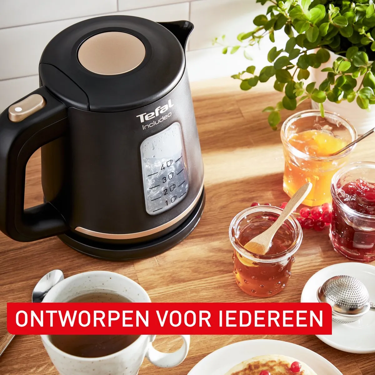 Tefal Includeo KI5338 Waterkoker 1L - 2400W - Zwart