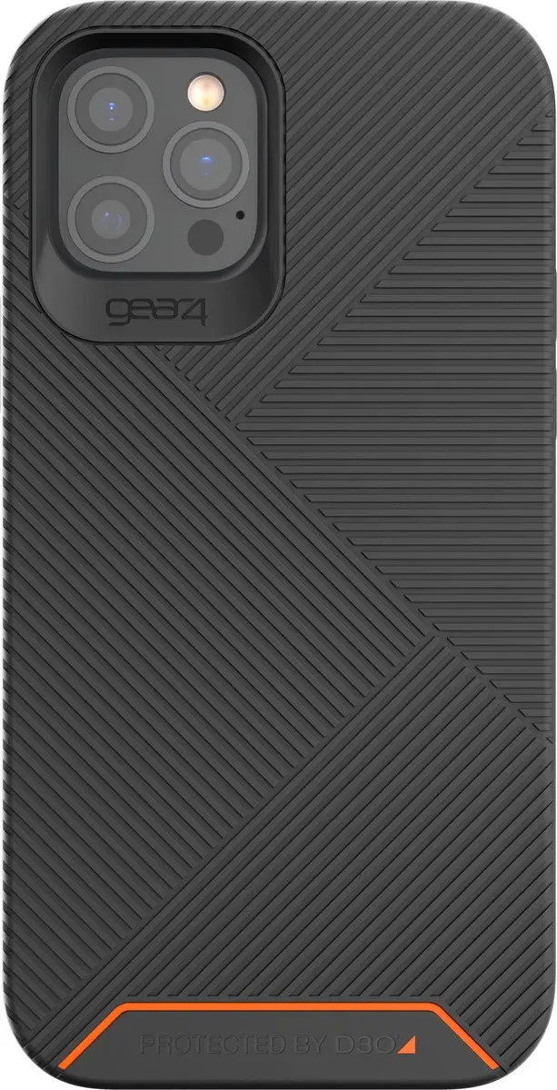Gear4 Battersea D3O Hoesje iPhone 12 Pro - Zwart/Orange - afbeelding 6 van 6