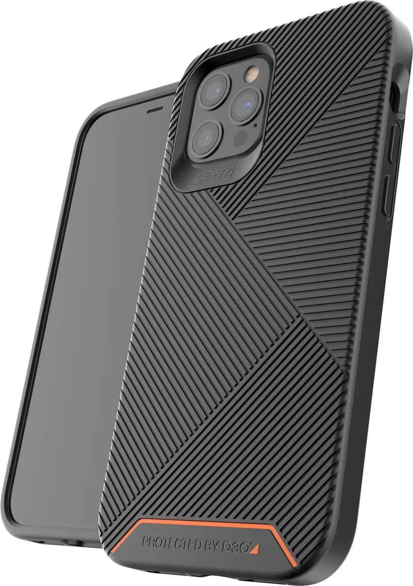 Gear4 Battersea D3O Hoesje iPhone 12 Pro - Zwart/Orange