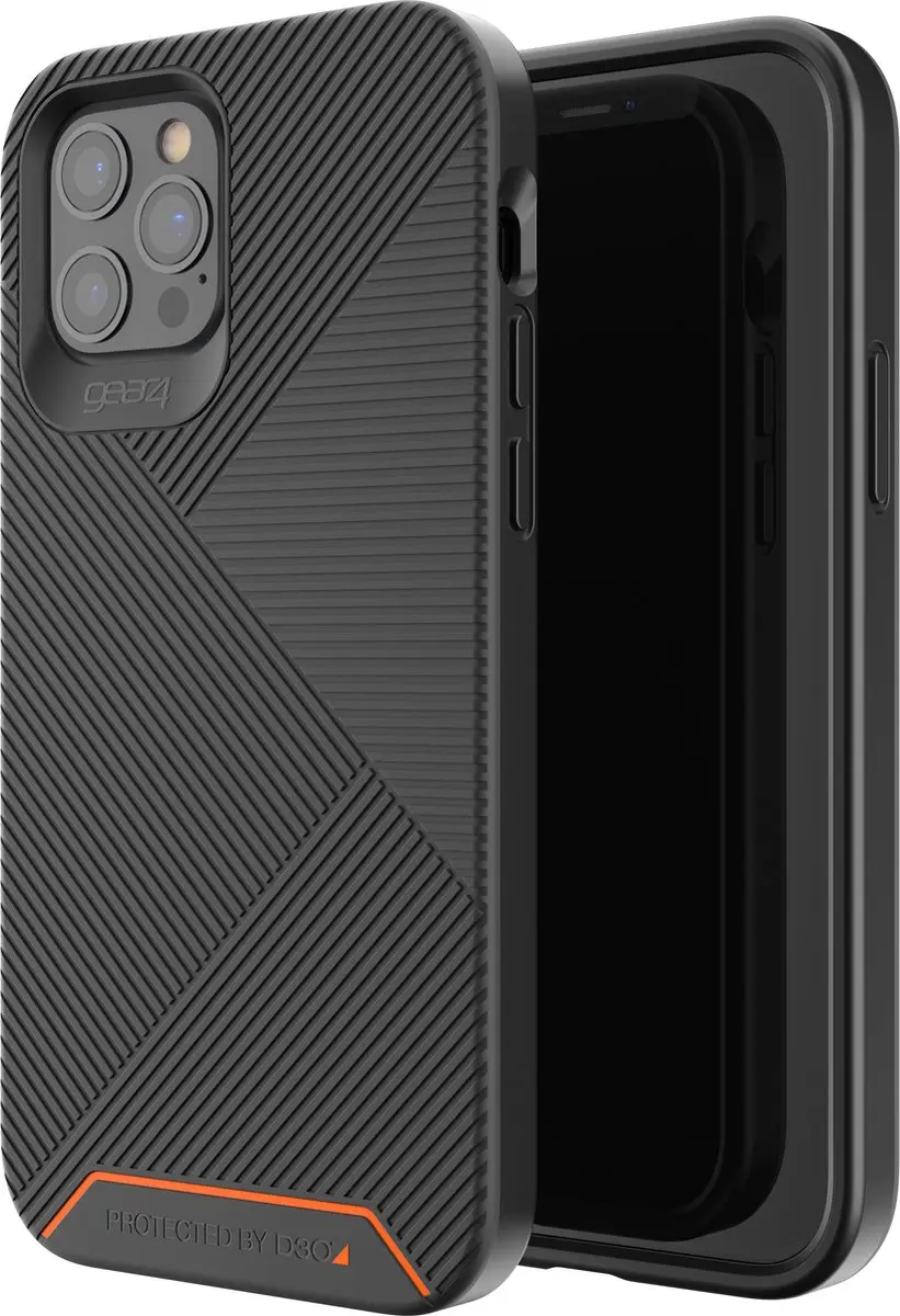 Gear4 Battersea D3O Hoesje iPhone 12 Pro - Zwart/Orange