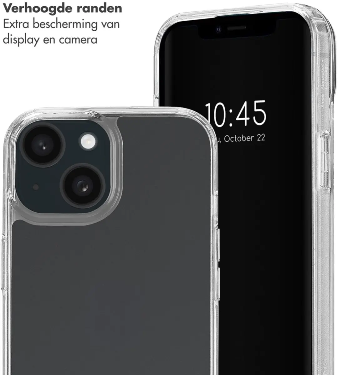 Selencia Transparant Hoesje iPhone 13 - Zilver