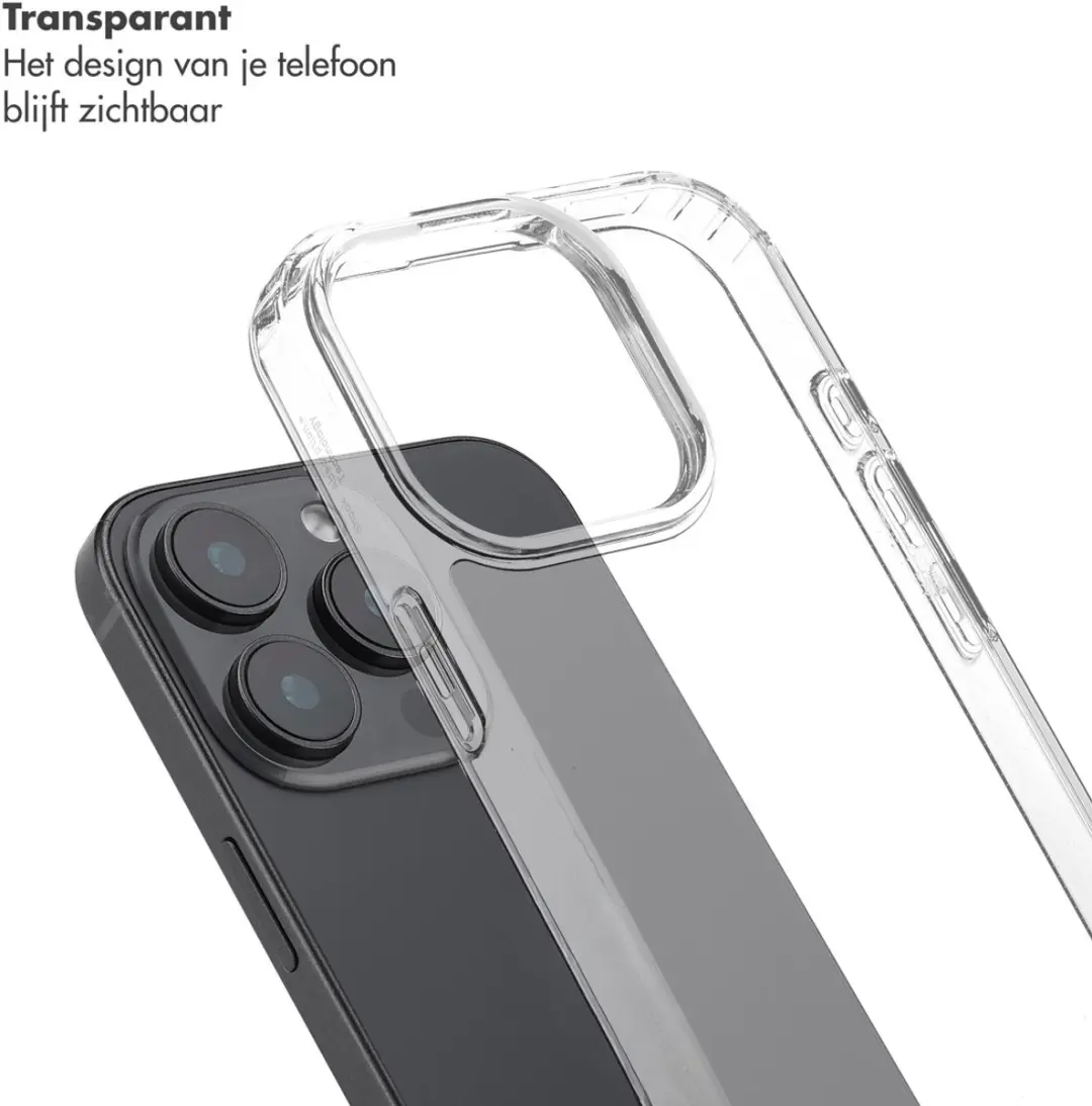 Selencia Transparant Hoesje iPhone 16 Pro - Bruin - afbeelding 6 van 6