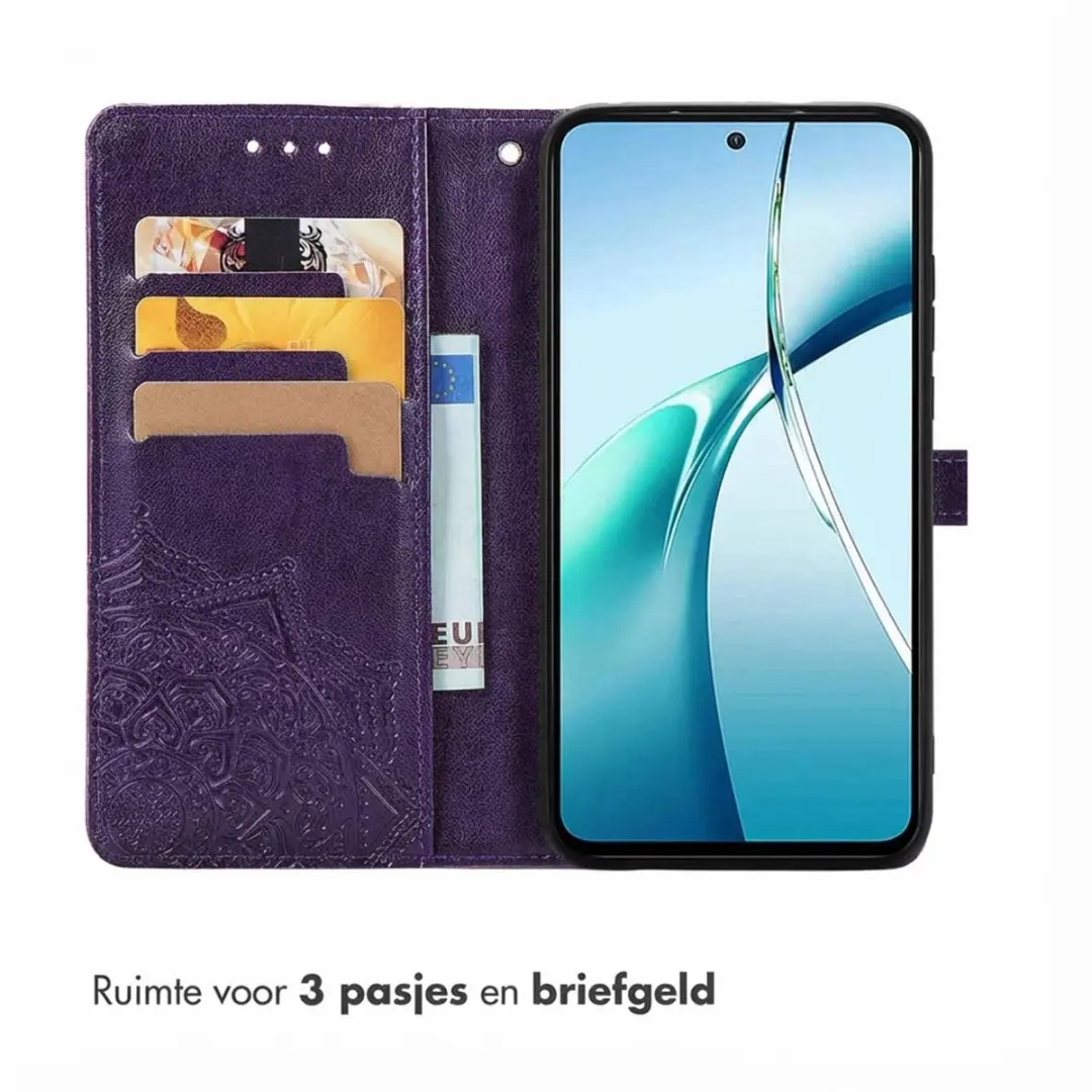 Imoshion Hoesje Motorola Moto G86 Power - 3 Pasjes - Paars