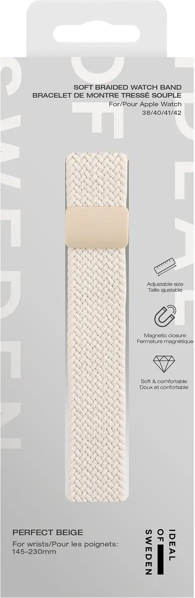iDeal of Sweden Soft Braid Watchband Apple Watch 38-42mm - Beige