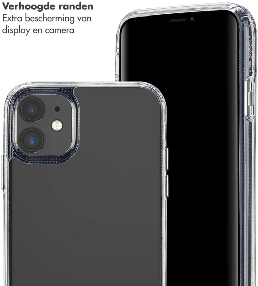 Selencia Transparant Hoesje iPhone 15 Pro - Zilver