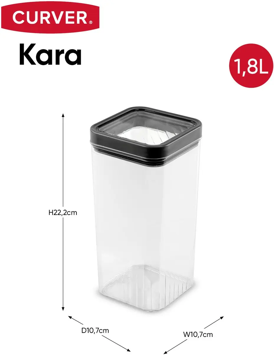 Curver Kara Voorraadbus 1,8L - Antraciet
