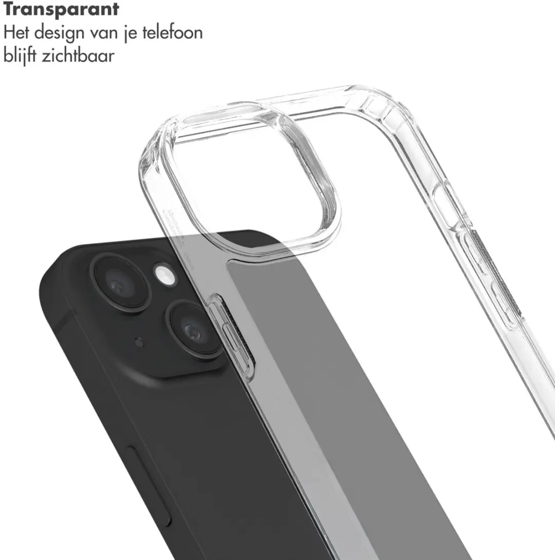 Selencia Transparant Hoesje iPhone 15 - Bruin - afbeelding 6 van 6