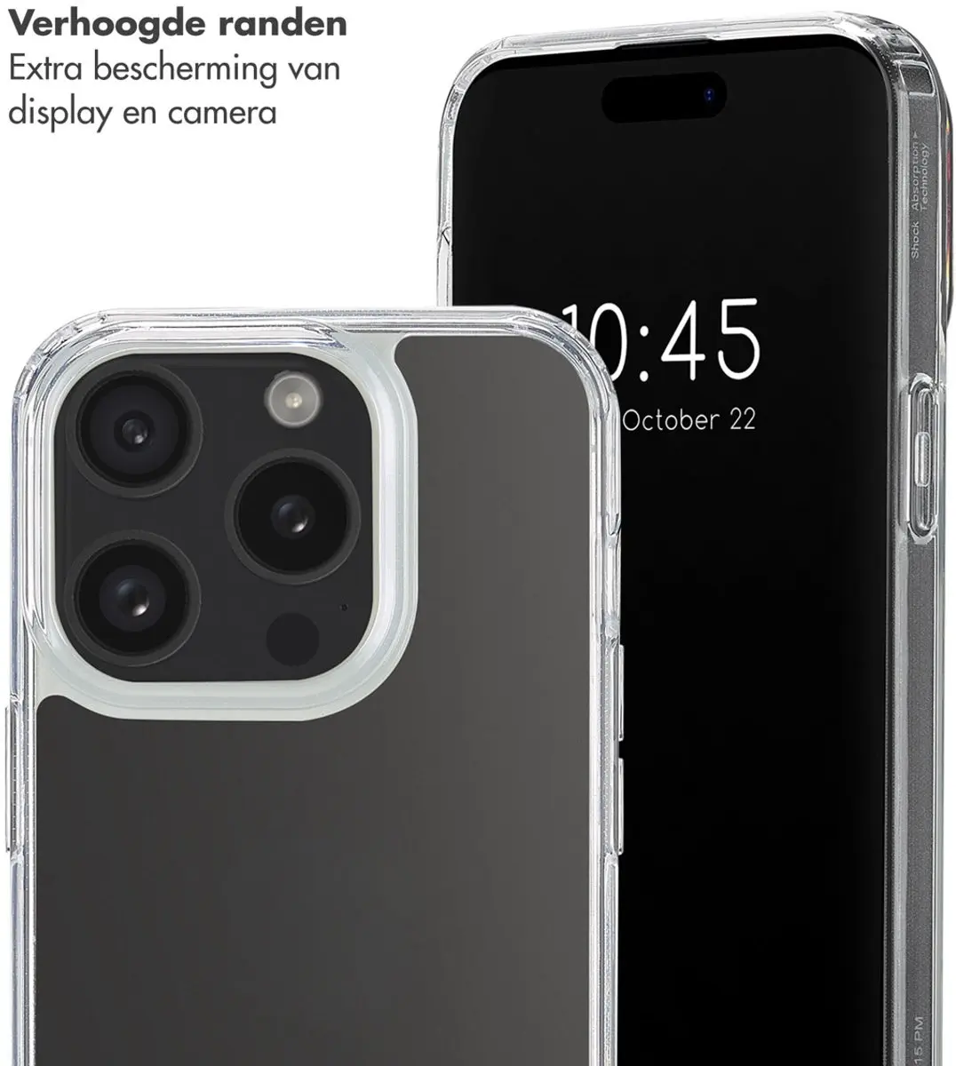 Selencia Transparant Hoesje iPhone 15 Pro - Goud