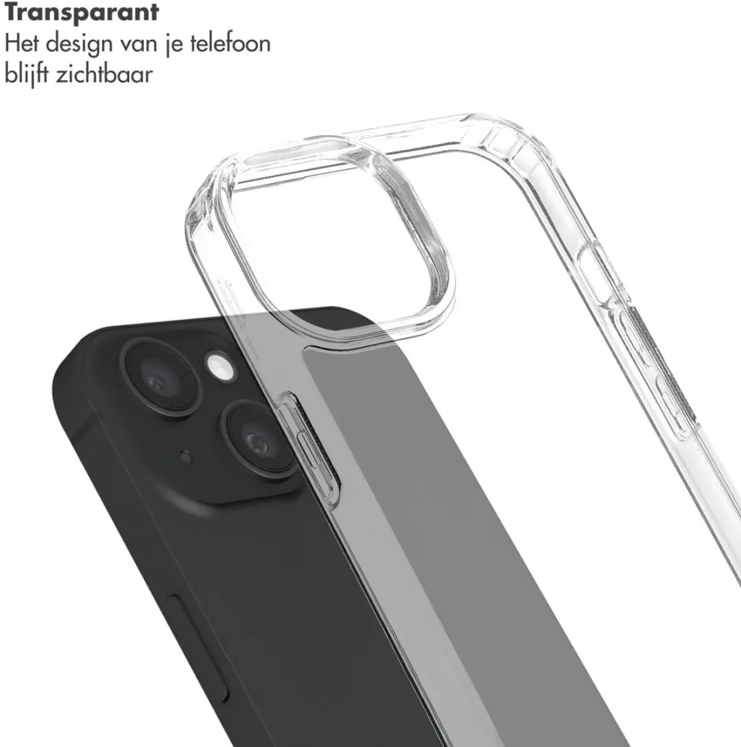 Selencia iPhone 14 Transparant Hoesje Mint Green - afbeelding 6 van 6