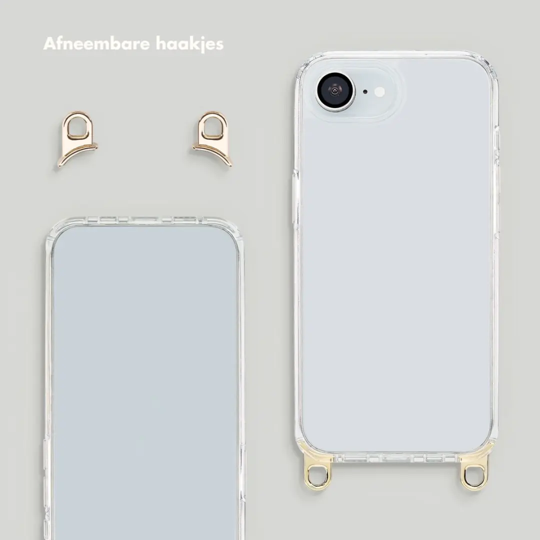Selencia Transparant Hoesje iPhone 16/17 - Goud