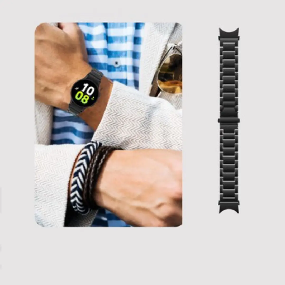 Just in Case Horlogebandje Titanium - Samsung Galaxy Watch - Zwart