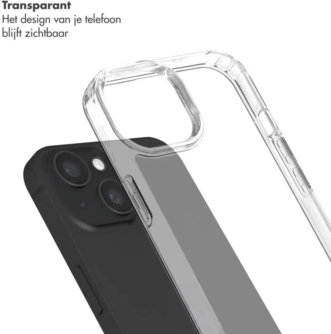 Selencia Transparant Hoesje iPhone 13 - Roze - afbeelding 6 van 6
