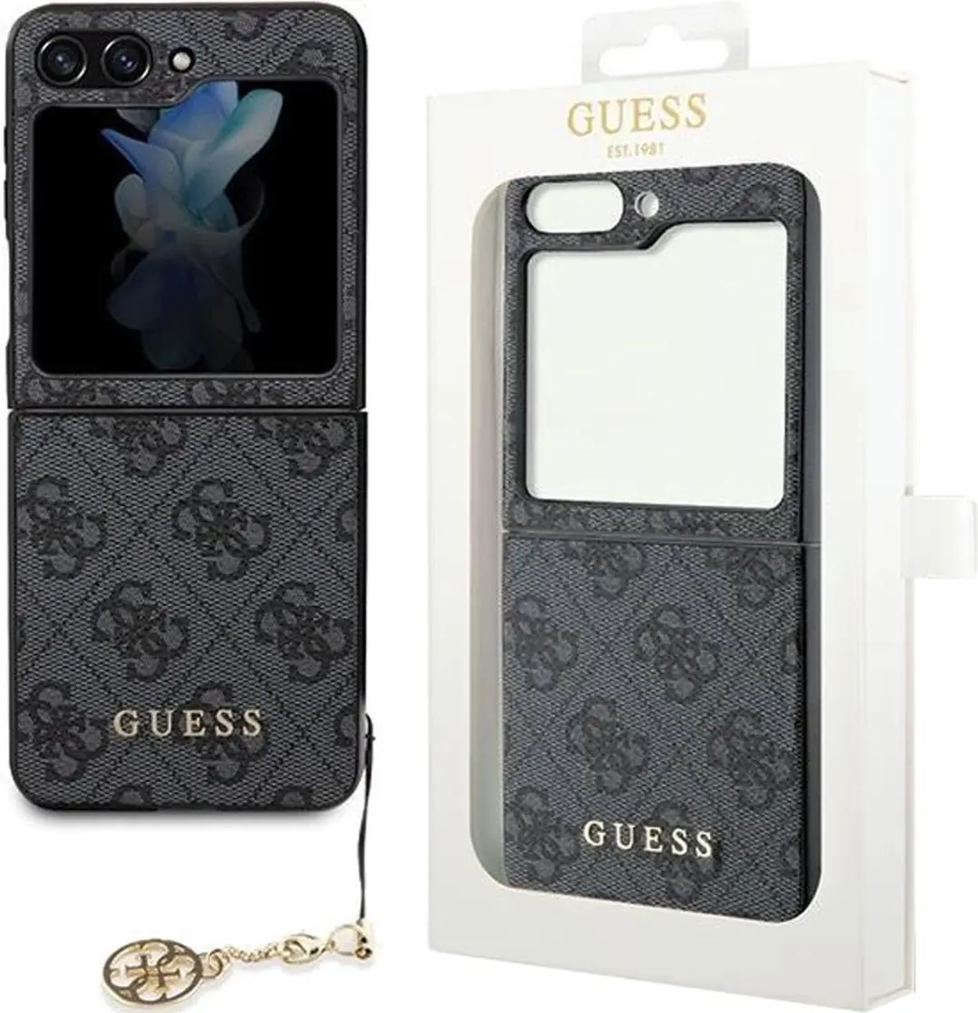 GUESS Charm Back Cover Grijs - Samsung Galaxy Z Flip 5 - afbeelding 6 van 6