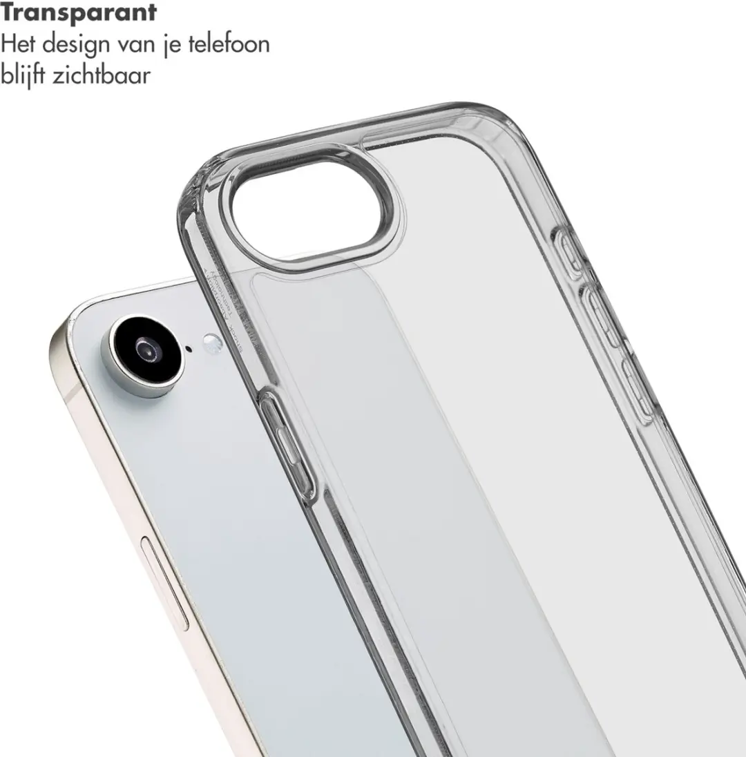 Selencia Transparant Hoesje iPhone 16/17 - Bruin - afbeelding 6 van 6