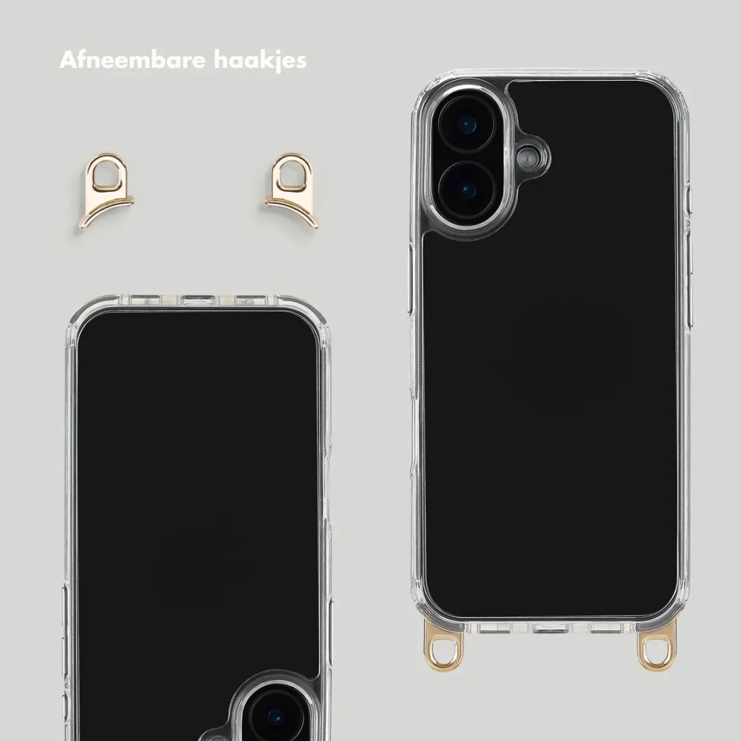Selencia iPhone 16 Transparant Hoesje - Bruin