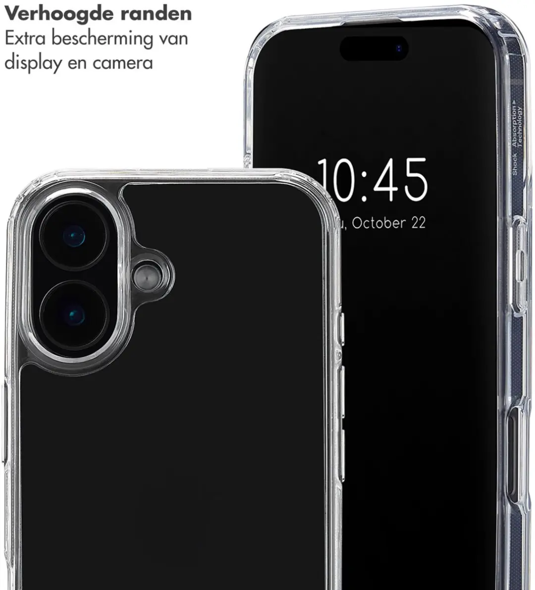 Selencia iPhone 16 Transparant Hoesje - Bruin