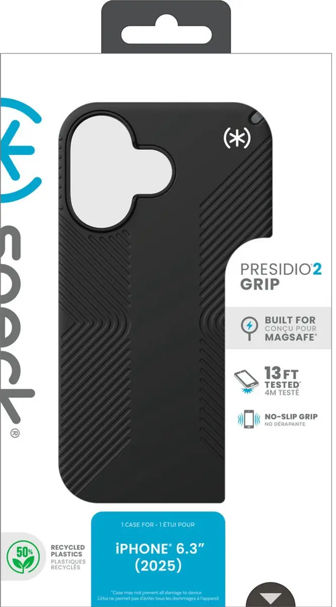 Speck Presidio2 Grip 150958-D143 Hoesje - iPhone 17 - Zwart