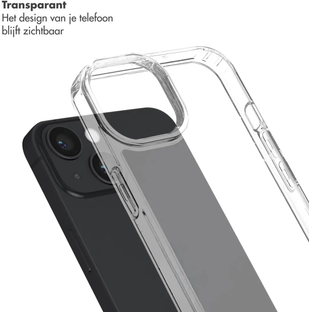 Selencia iPhone 13 Hoesje Transparant - Bruin - afbeelding 6 van 6