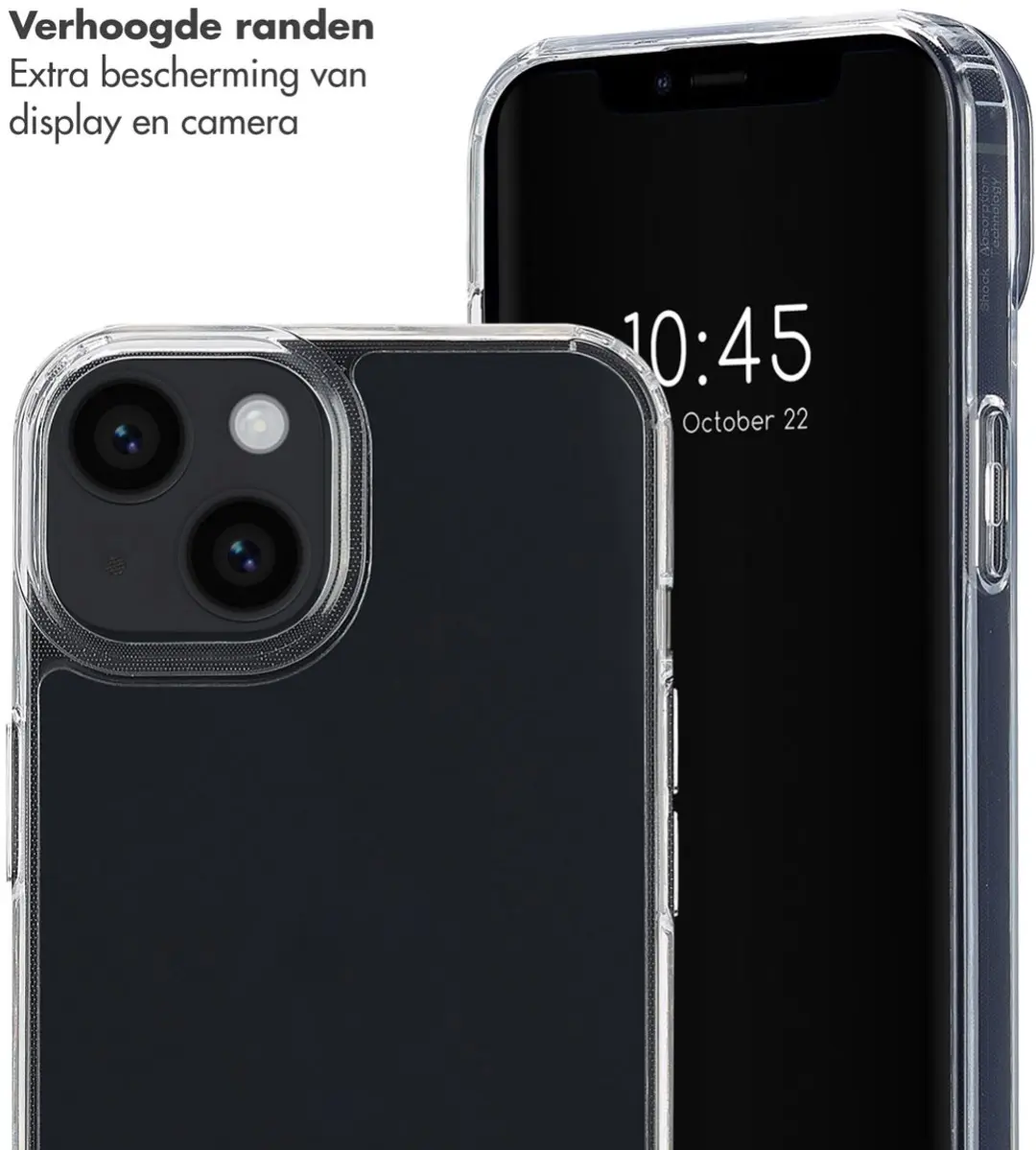 Selencia iPhone 13 Hoesje Transparant - Bruin