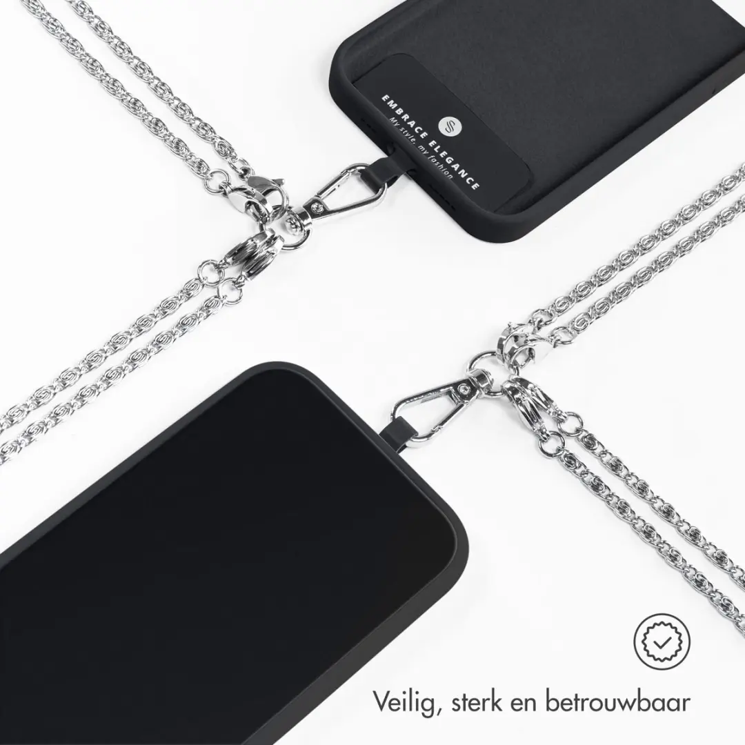 Selencia Transparant Hoesje iPhone 14 - Zilver