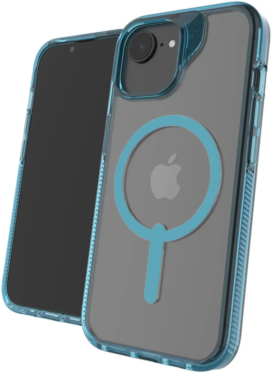 ZAGG Santa Cruz Snap Hoesje iPhone 17/16/15/14/13 - Transparant Blauw