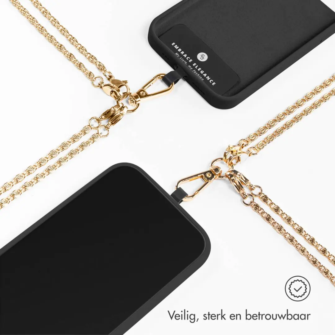 Selencia Transparant Hoesje iPhone 16 Pro Max - Goud