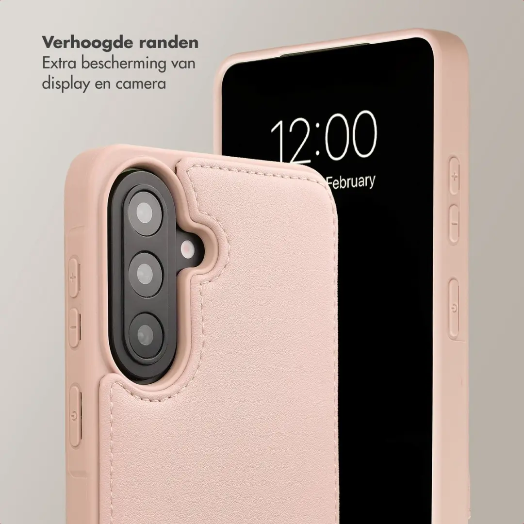Selencia Hoesje Samsung Galaxy A57 - Backcover Roze - 2 Pasjes
