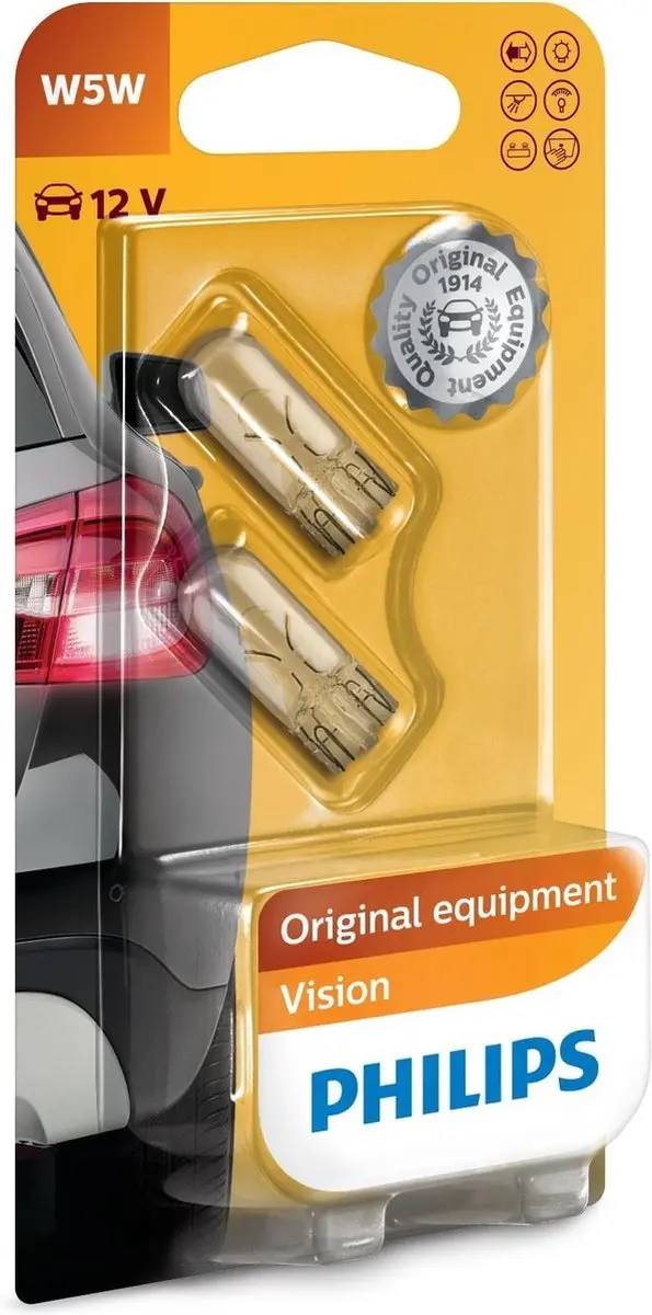 Philips Autolamp 12961B2 T10 5W - 2 Stuks - afbeelding 6 van 6