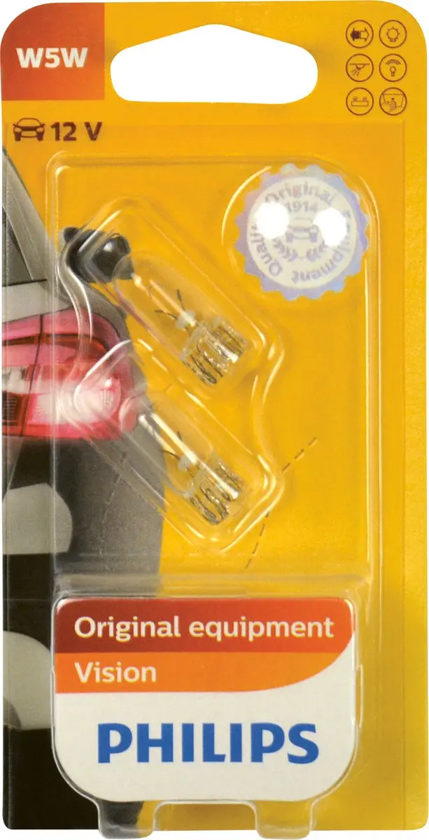 Philips Autolamp 12961B2 T10 5W - 2 Stuks