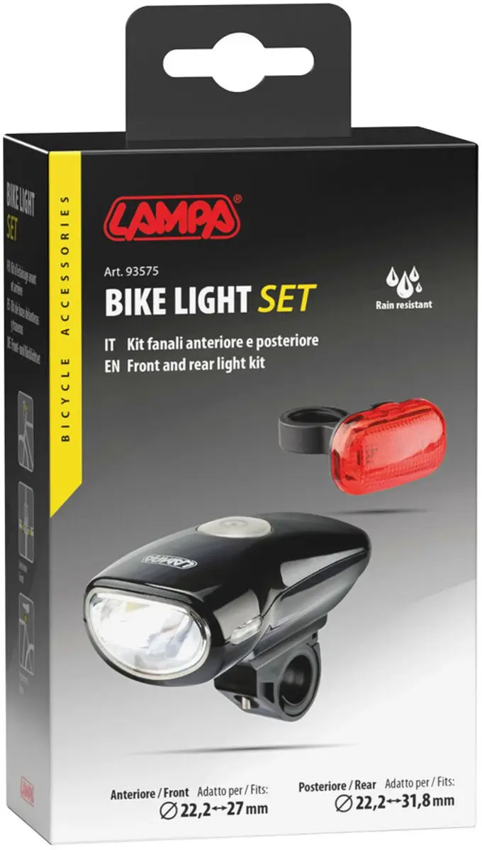 Lampa Fietslampenset 120 Lumen - Zwart