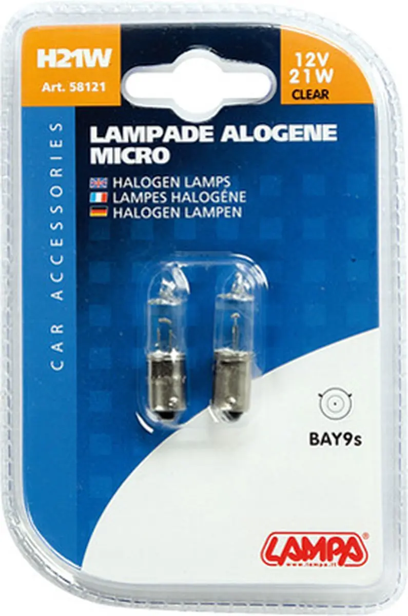 Lampa BAX 9S Halogeen 21W - 2 Stuks