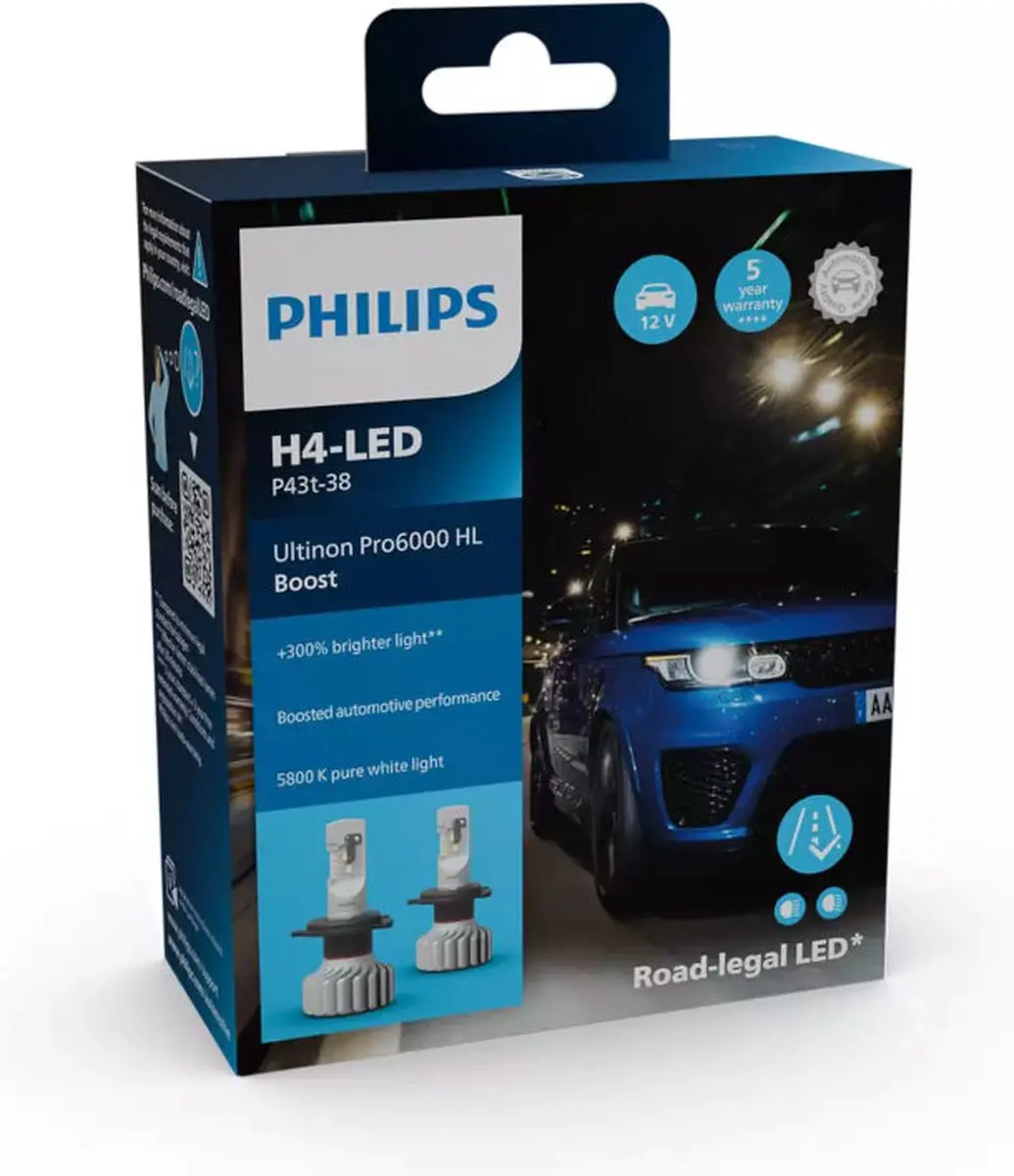 Philips Ultinon Pro6000 HL H4 LED Boost Set - 2 Stuks