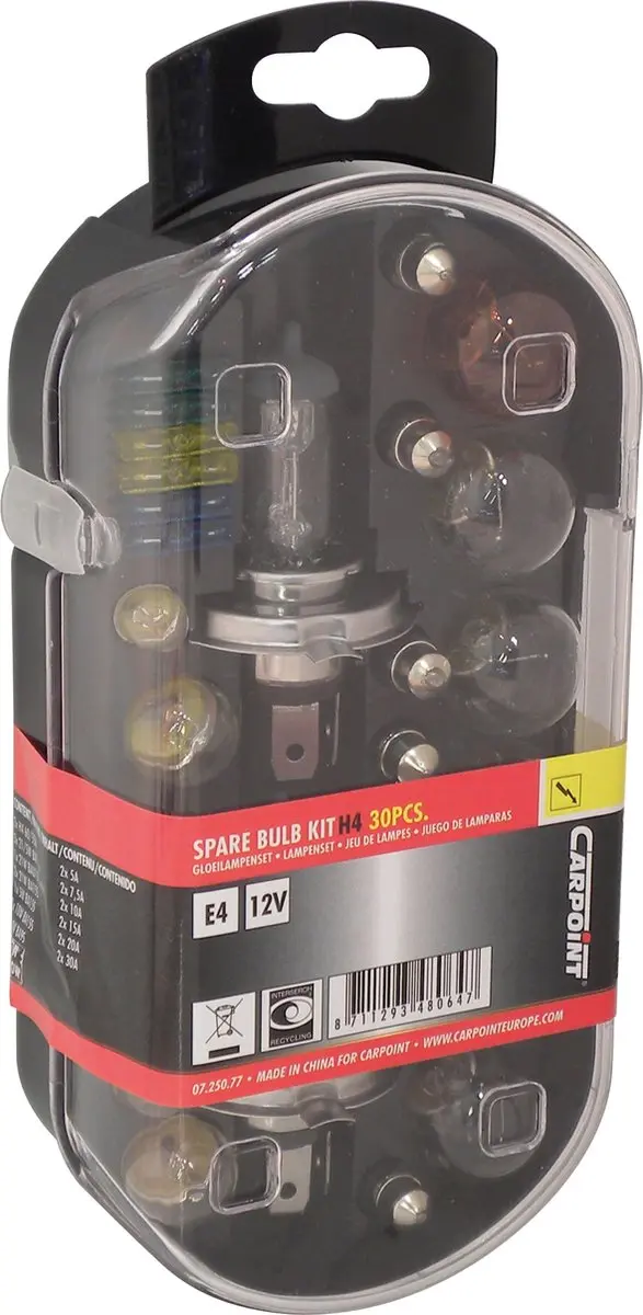 Carpoint H4 Autolampenset 30-delig - Universeel - Kleurenmix