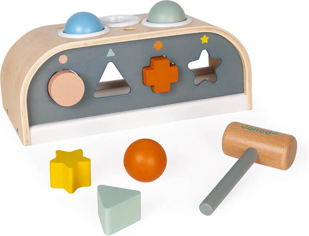 Janod Sweet Cocoon Tap Tap Hamerbank 4409 - Behendigheidsspeelgoed