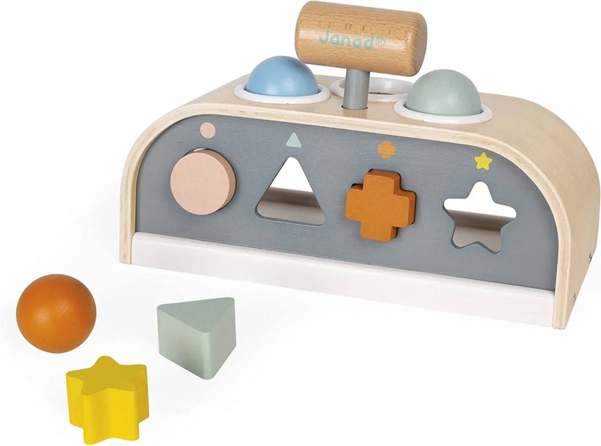 Janod Sweet Cocoon Tap Tap Hamerbank 4409 - Behendigheidsspeelgoed - afbeelding 6 van 6