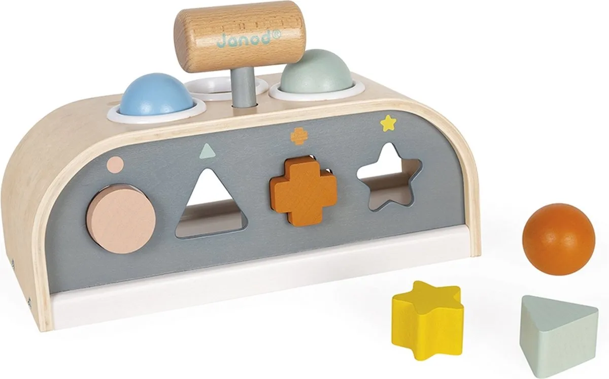 Janod Sweet Cocoon Tap Tap Hamerbank 4409 - Behendigheidsspeelgoed