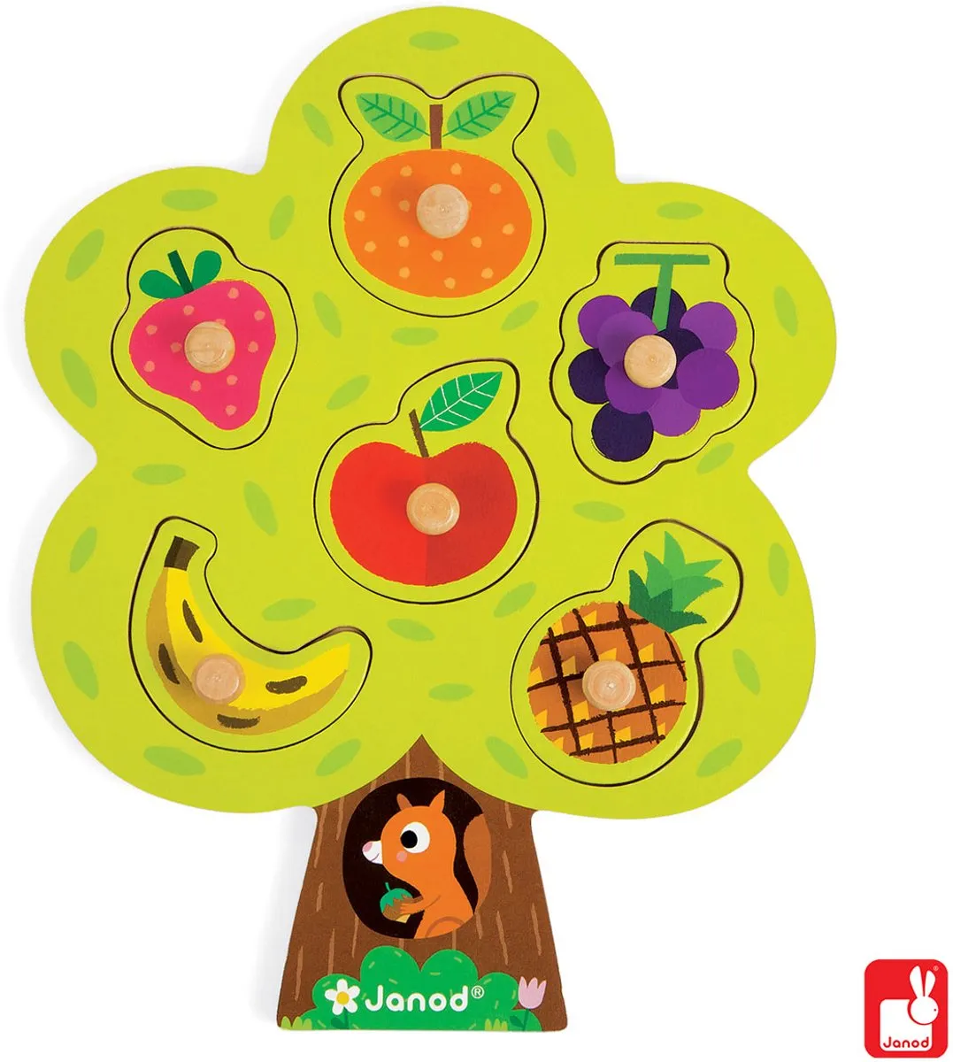 Janod Knoppuzzel Fruitboom 6-delig