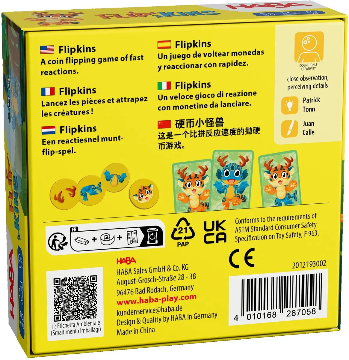 Haba Flip Kins & 7 Brengt Geluk - Spel Set 2 Stuks