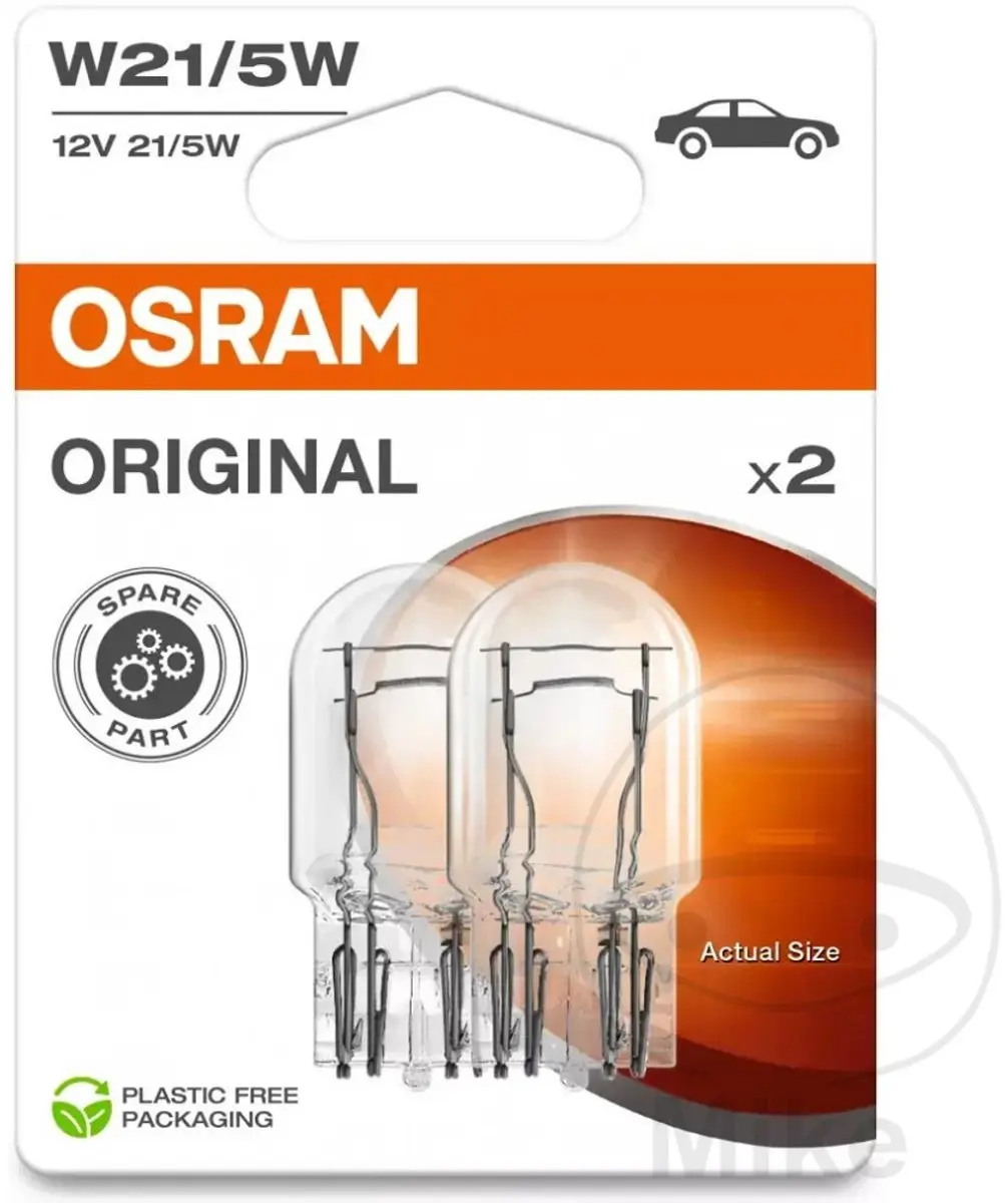 Osram W21/5W Motorverlichting - Glazen Fitting - OEM Kwaliteit