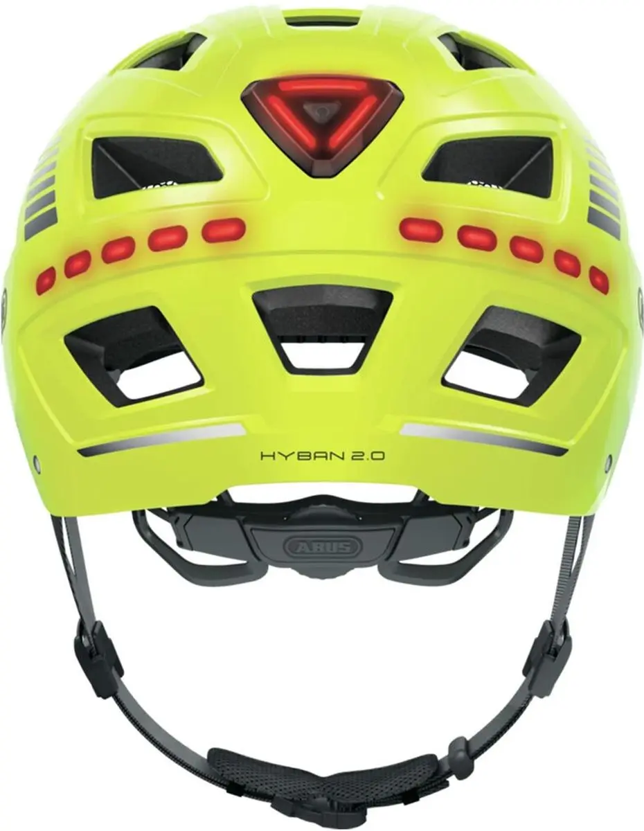 ABUS Hyban 2.0 Fietshelm LED - 58-63cm - Geel