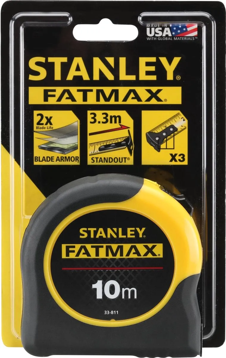 Stanley FatMax Rolmeter Blade Armor 10m - 0-33-811
