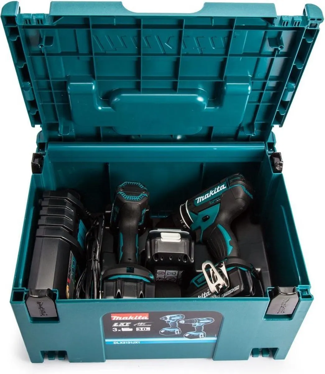 Makita DLX2131JX1 Combiset 18V - 3x 3.0Ah Li-ion