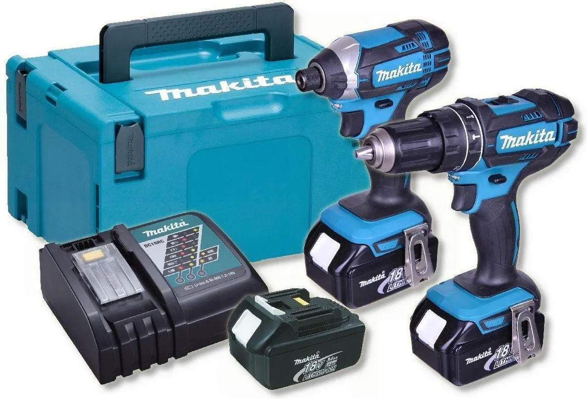 Makita DLX2131JX1 Combiset 18V - 3x 3.0Ah Li-ion
